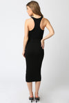 Ribbed Racerback Bodycon Dress