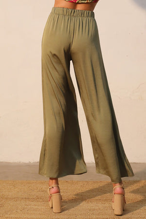 Silk Wide Leg Pants