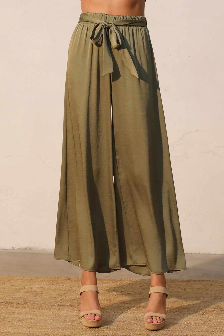 Silk Wide Leg Pants