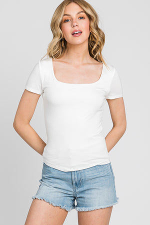 Double Layer Square Neck Top