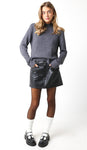 Pleather Mini Skirt