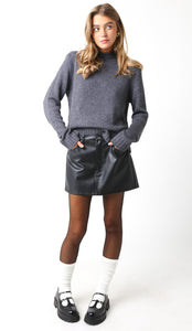 Pleather Mini Skirt