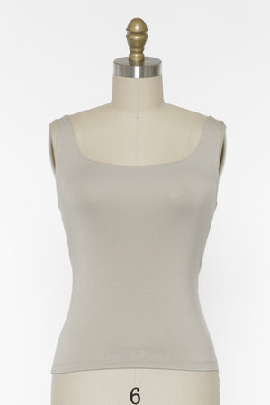 Double Layer Square Neck Tank Top