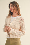 Crochet Knitted Buttondown Cardigan