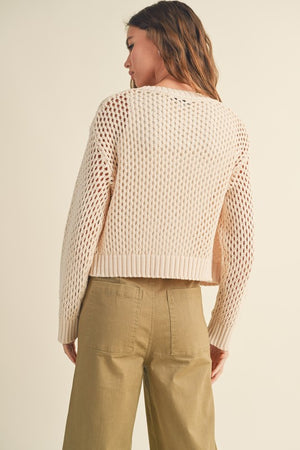 Crochet Knitted Buttondown Cardigan