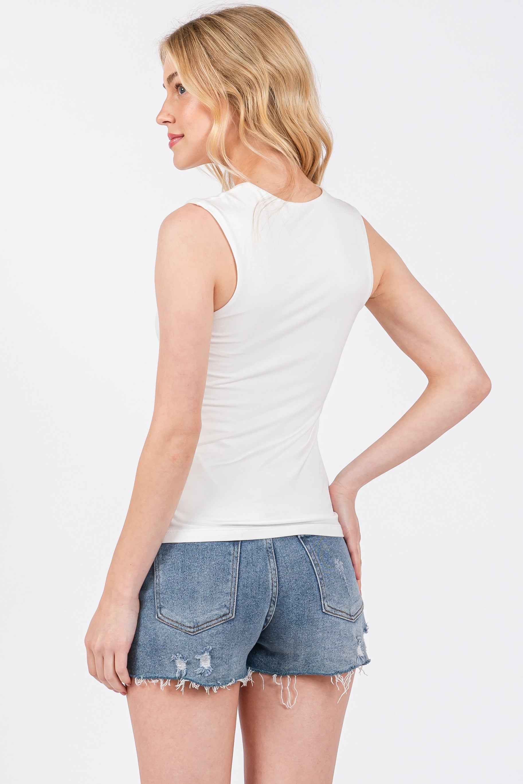 Double Layered V-neck Tank Top