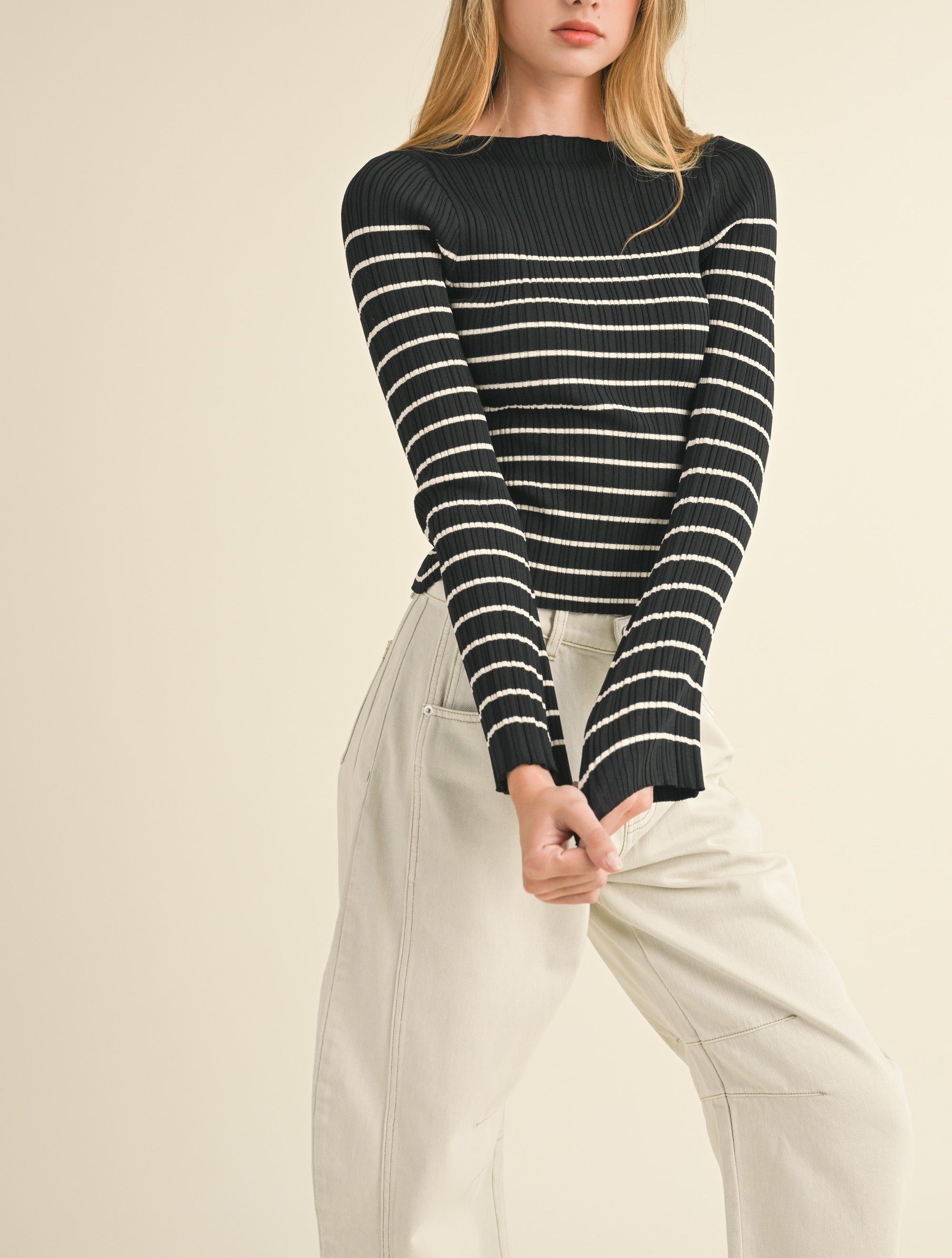 Long Sleeve Striped Top