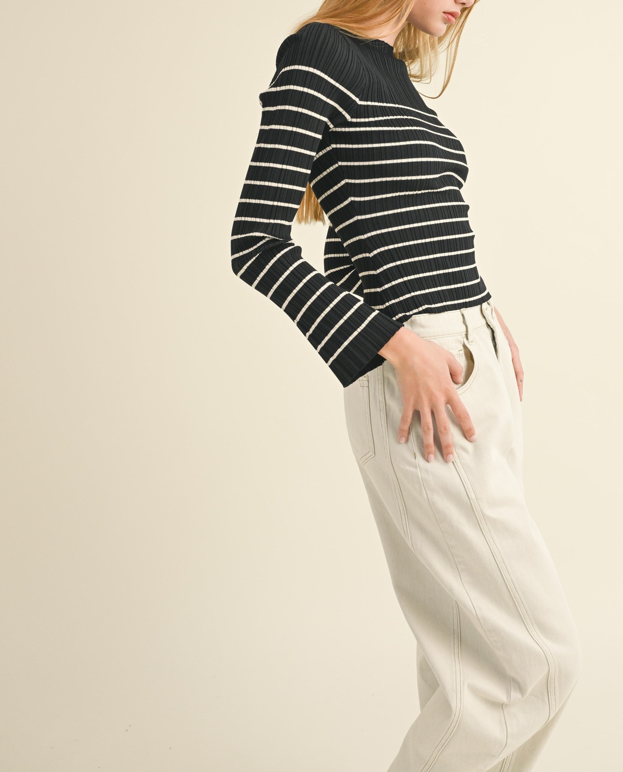 Long Sleeve Striped Top