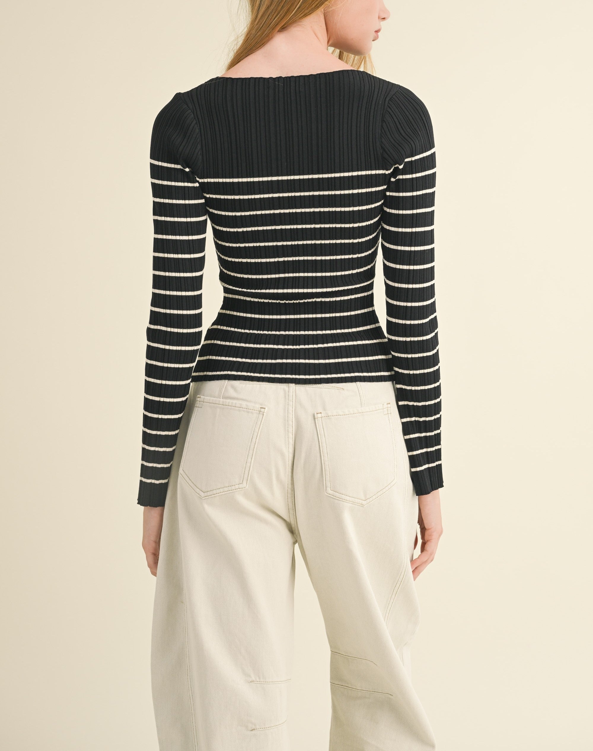 Long Sleeve Striped Top