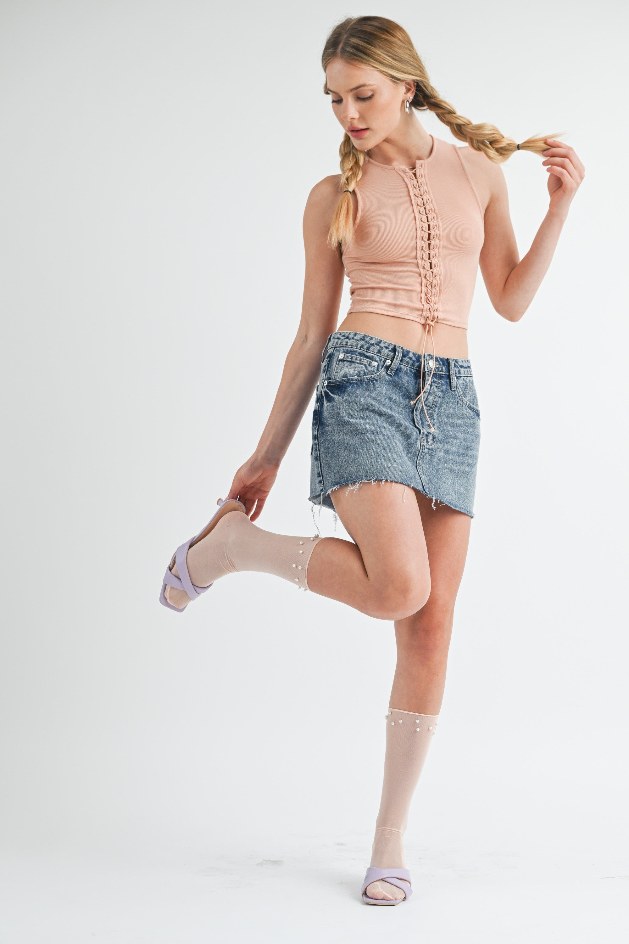Denim Mini Skirt