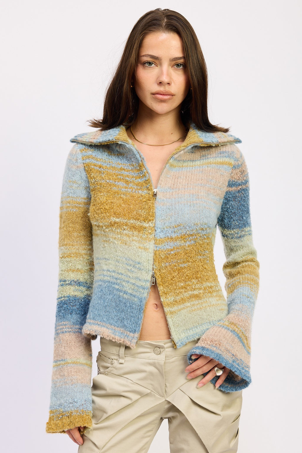 Turtle Neck Zip Up