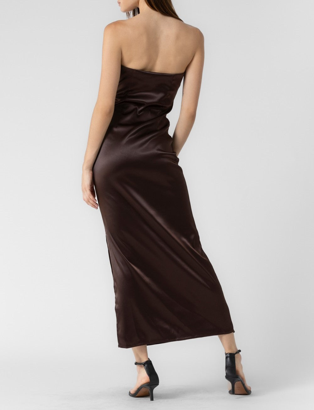 Strapless Satin Maxi