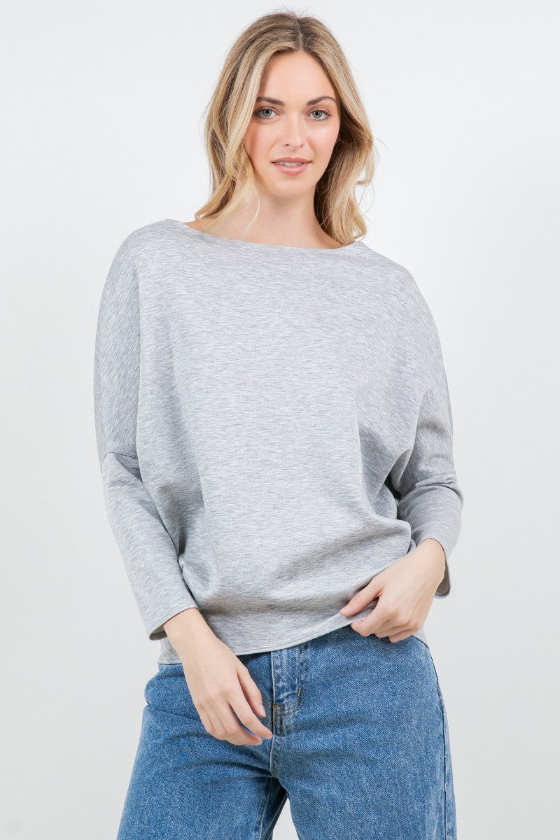 Scuba Fabric Dolman Sleeve Top
