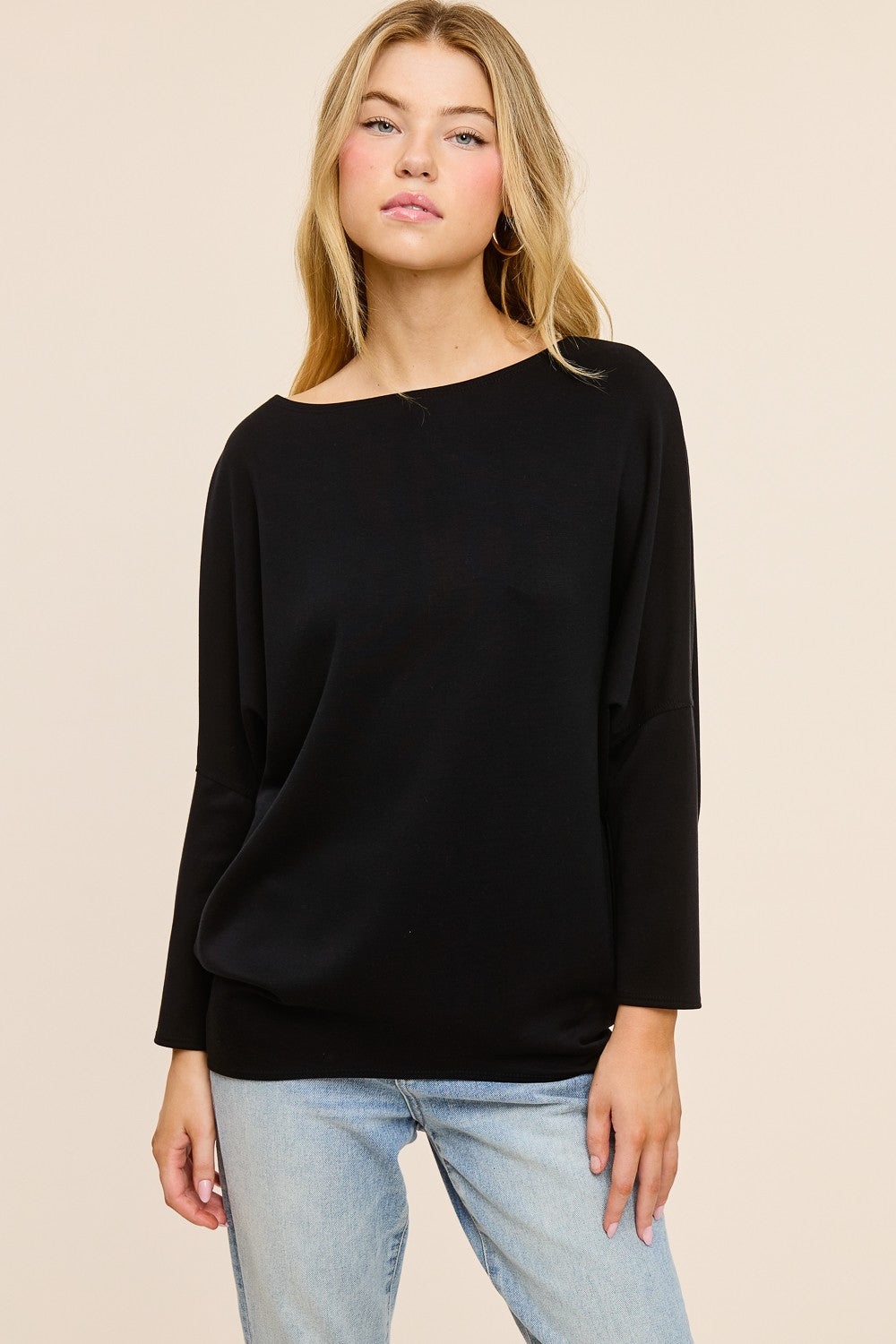 Scuba Fabric Dolman Sleeve Top