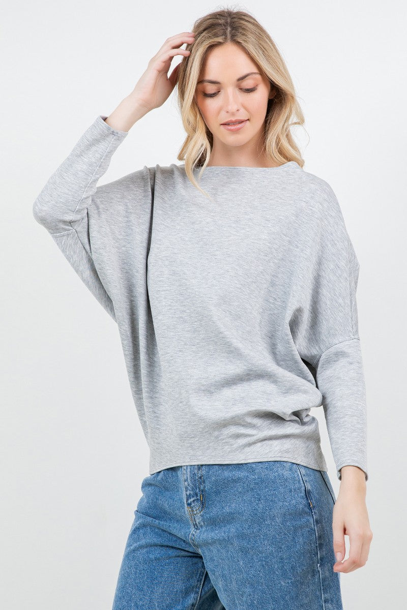 Scuba Fabric Dolman Sleeve Top