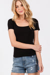 Double Layer Square Neck Top