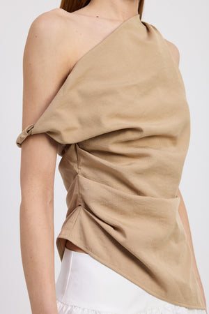 Asymmetrical Shoulder Tunic Top