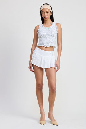 Pleated Mini Skort