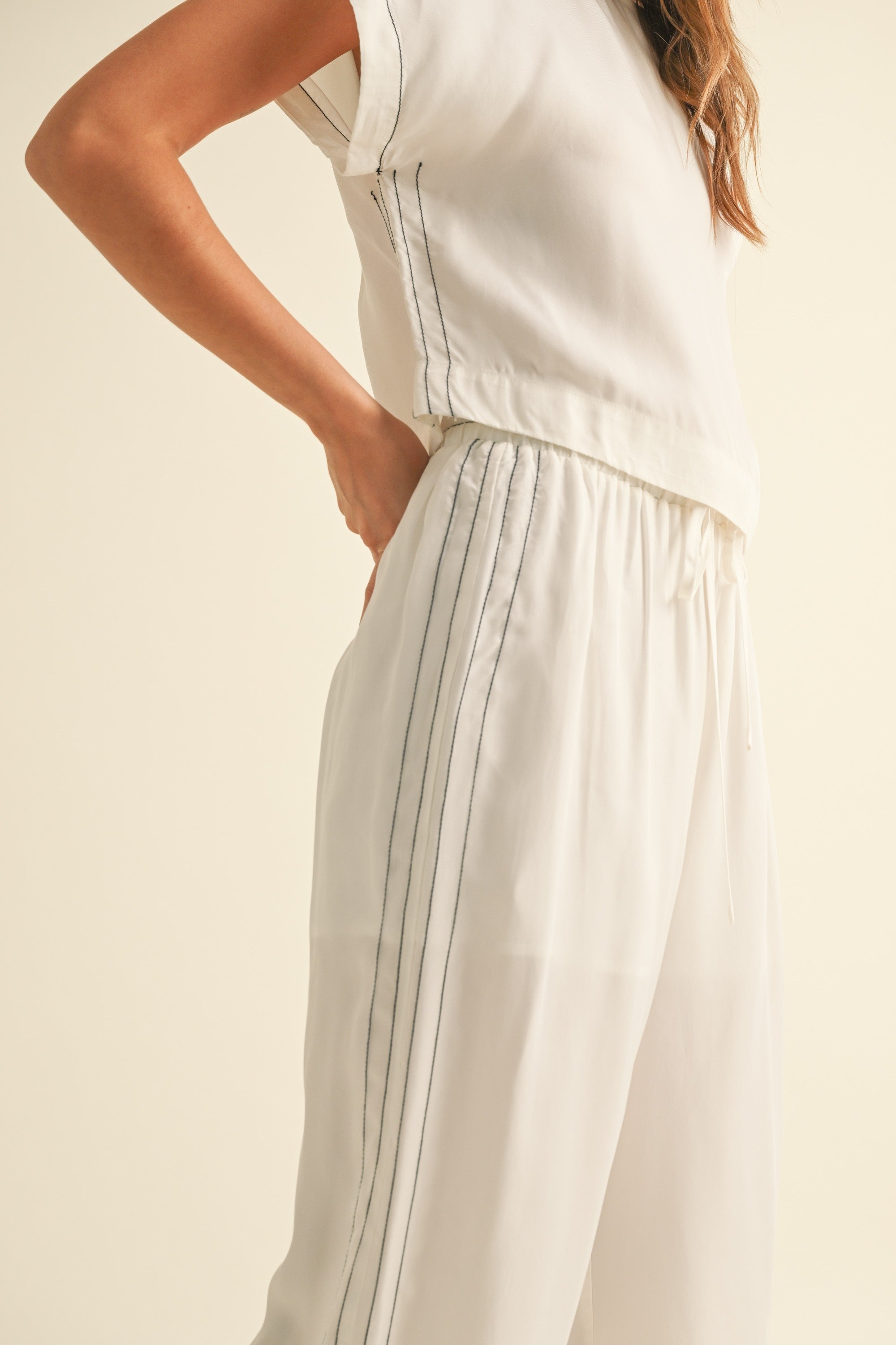 Viscose Elastic Band Waist Pants