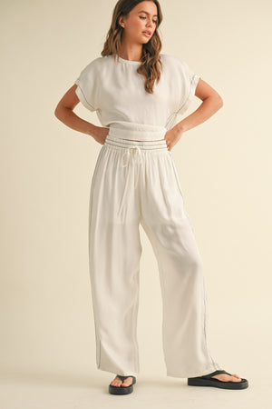 Viscose Elastic Band Waist Pants