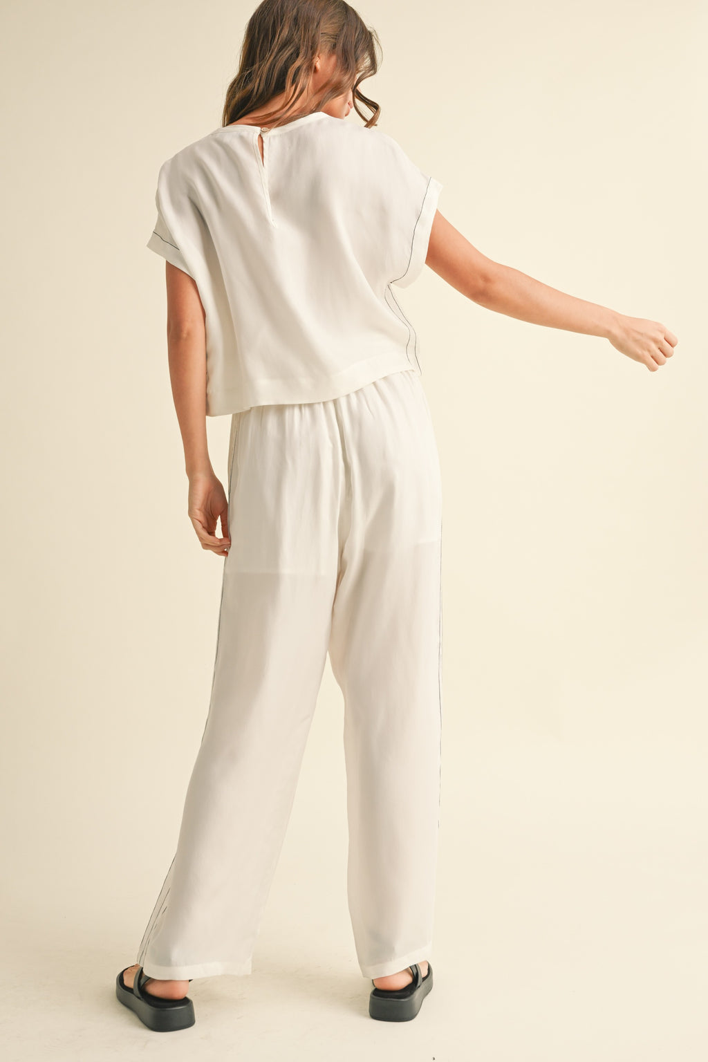 Viscose Elastic Band Waist Pants
