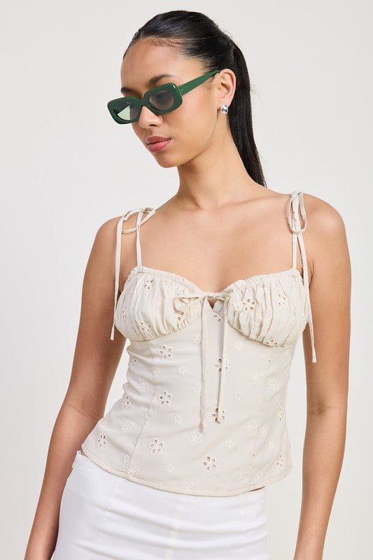Spaghetti Strap Print Top