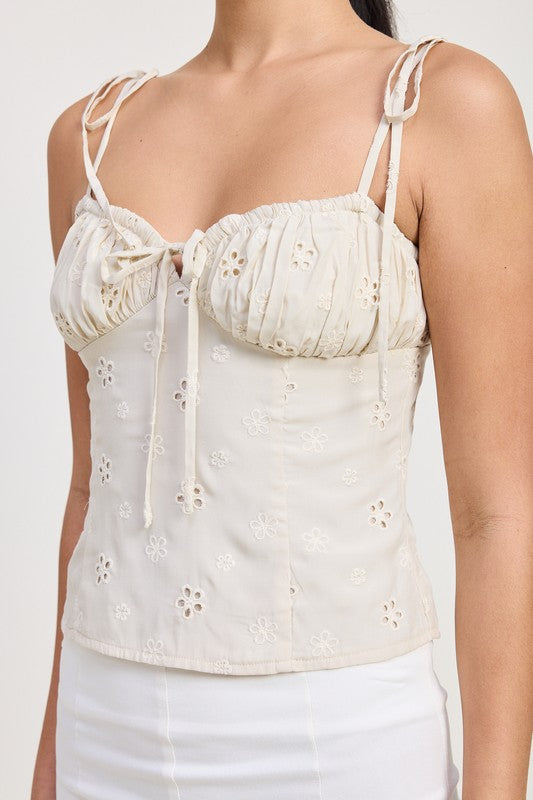 Spaghetti Strap Print Top