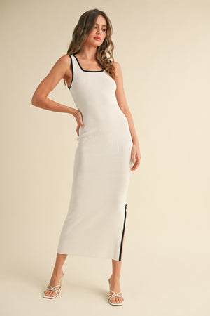Colorblock Detail Knitted Dress