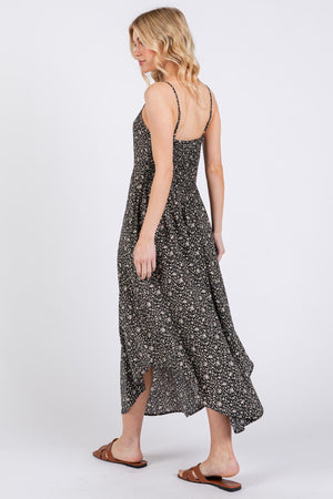 Floral Printed Rayon Satin Slip Dress