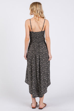 Floral Printed Rayon Satin Slip Dress