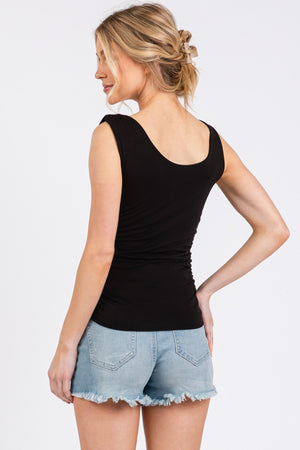Double Layer Sleeveless Fitted Top