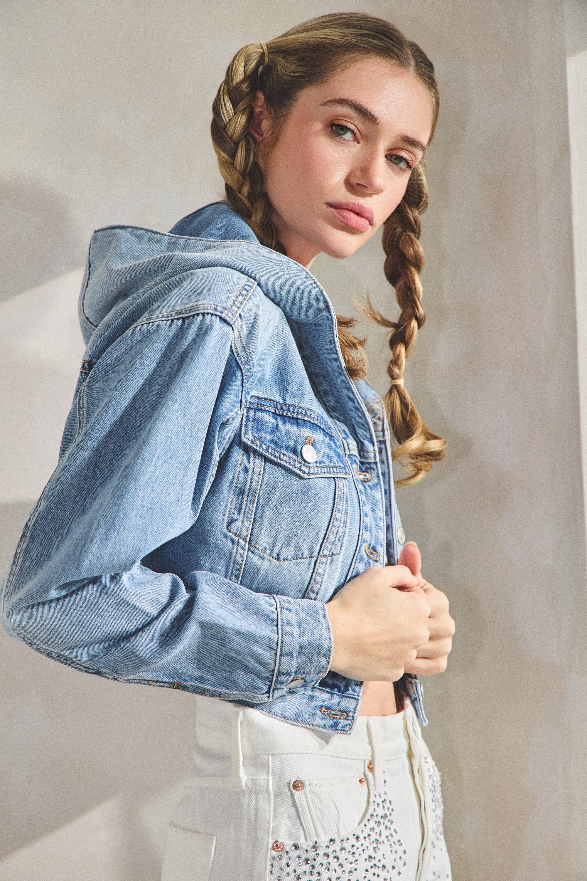 Hoodie Denim Jacket