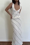 Crochet Knitted Top & Midi Skirt Set