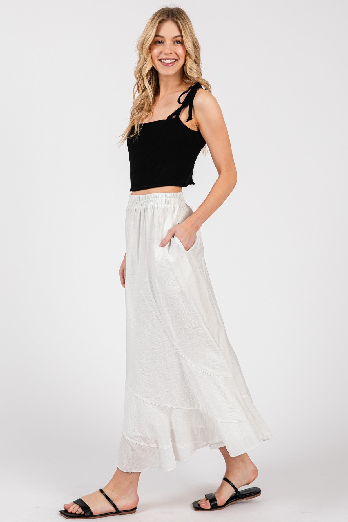 Disjoint Maxi Length Skirt