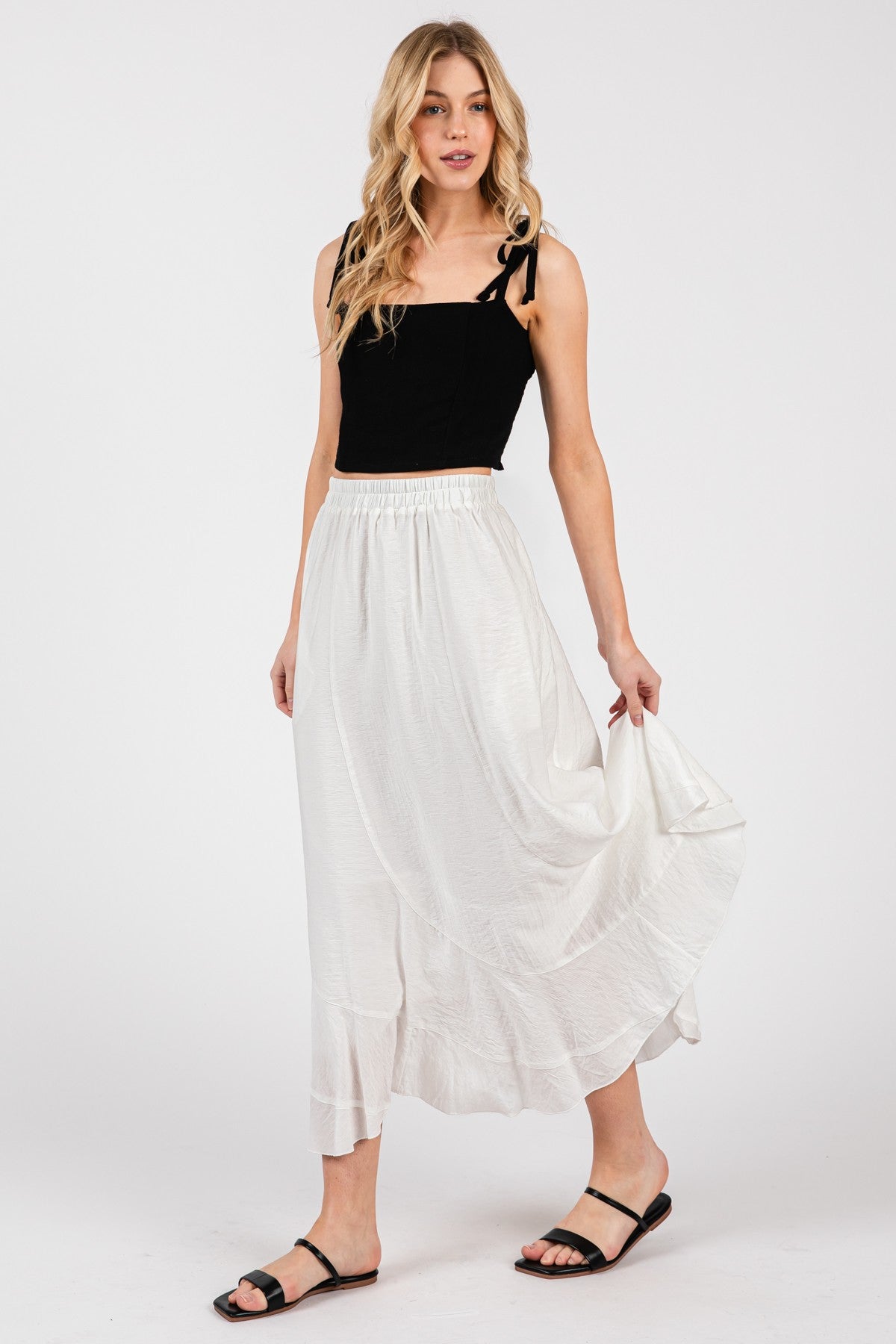 Disjoint Maxi Length Skirt