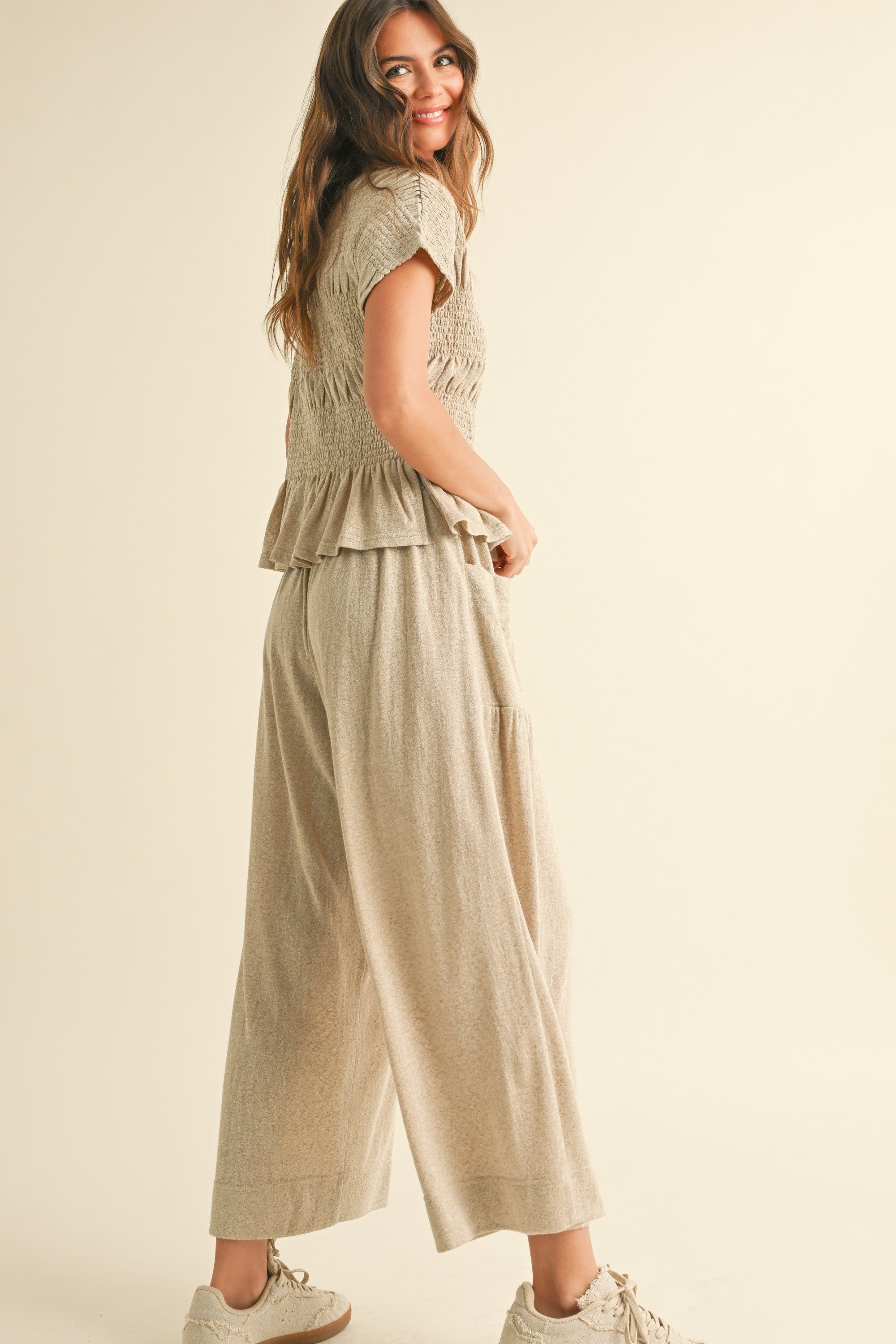 Smock Waist With Pocket Pants