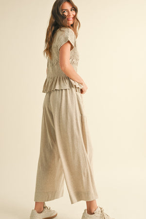 Smock Waist With Pocket Pants