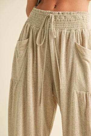 Smock Waist With Pocket Pants