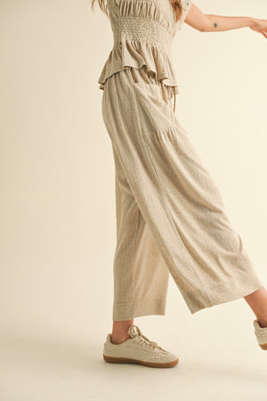 Smock Waist With Pocket Pants