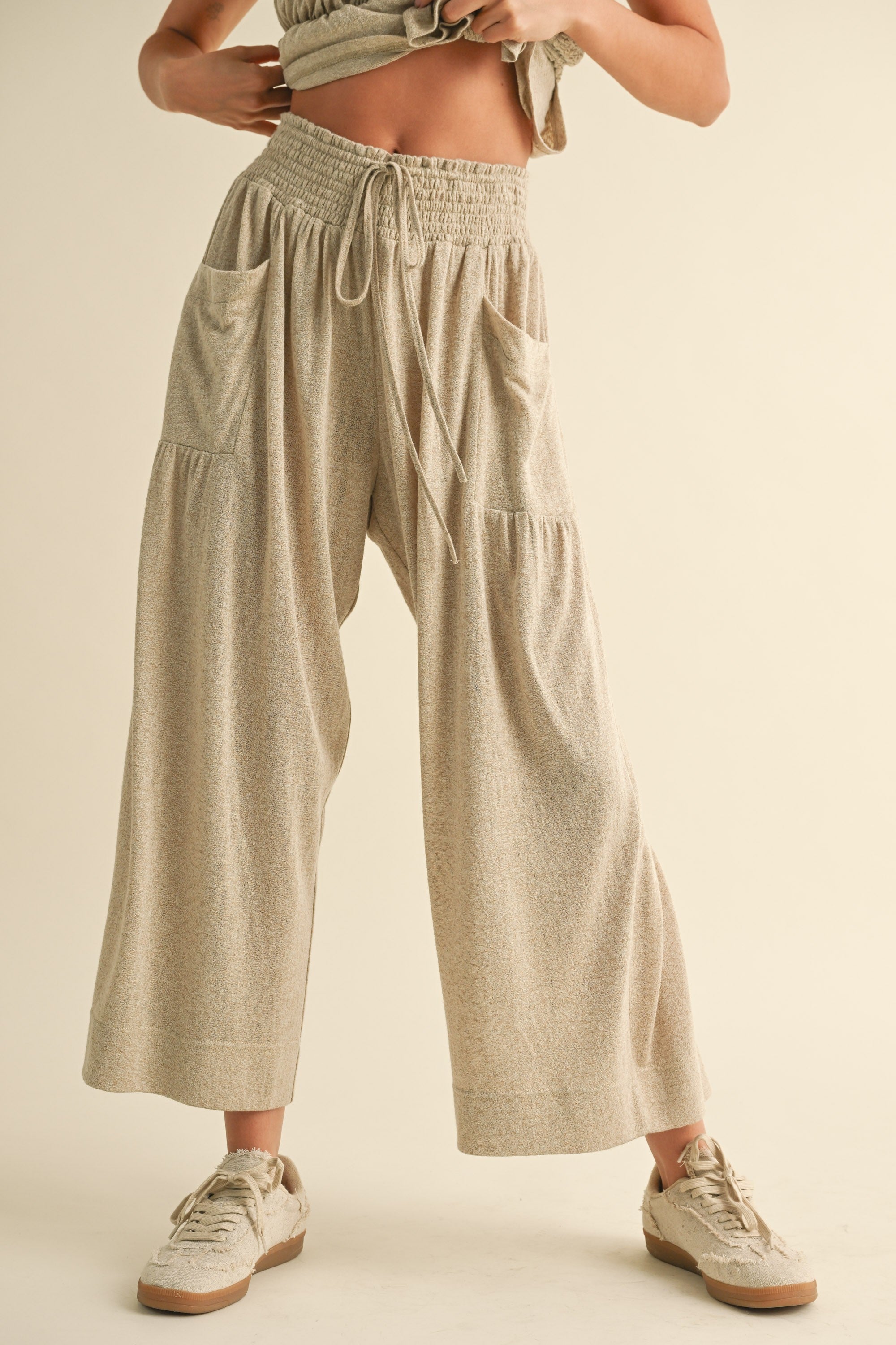 Smock Waist With Pocket Pants