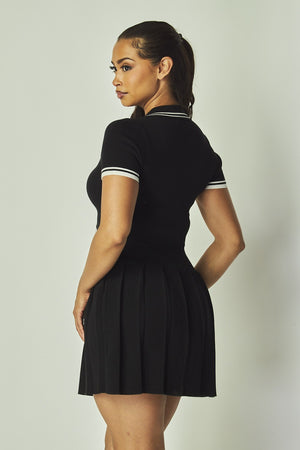 Alessia Polo Flared Mini Dress