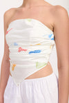Printed Tube Scarf Top