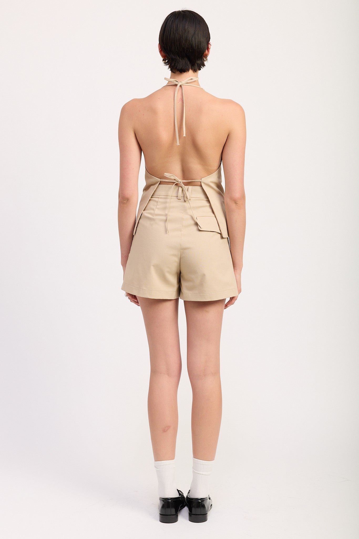 High Waisted Pleated Shorts