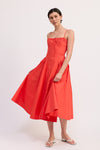 Corset Bustier Midi A Line Dress