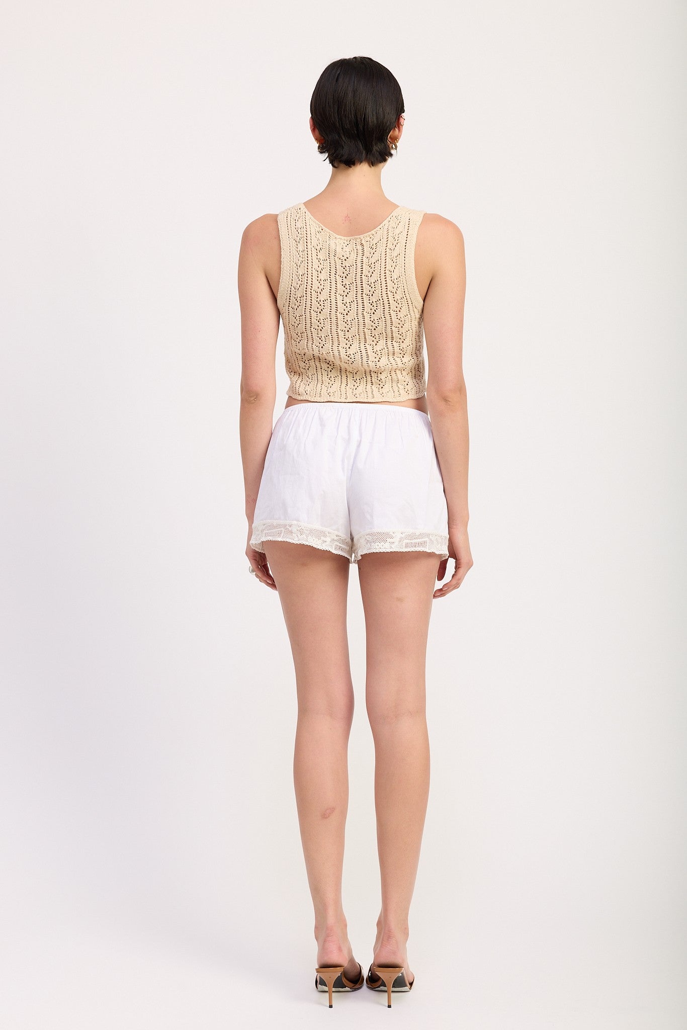 Crochet Button Front Vest Top