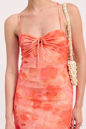 Ruched Maxi Dress With Crossed Back