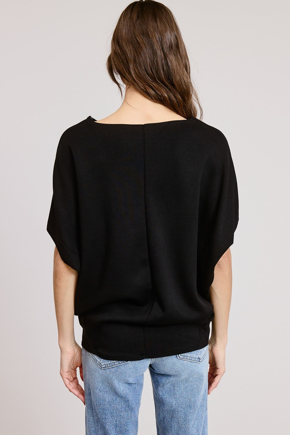 Short Sleeve Scuba Oversized Top