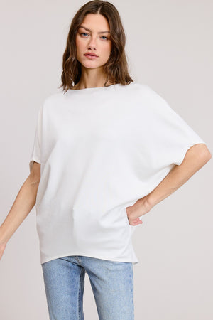 Short Sleeve Scuba Oversized Top