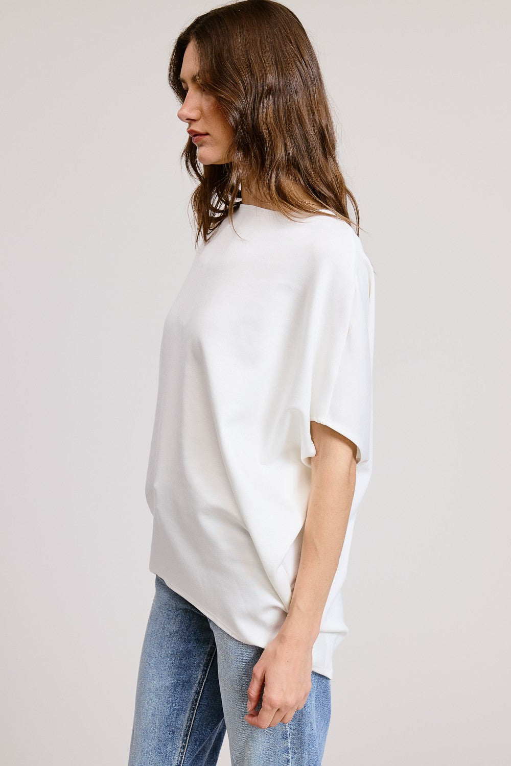Short Sleeve Scuba Oversized Top