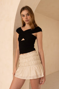 Front Cut Out Off The Shoulder Top